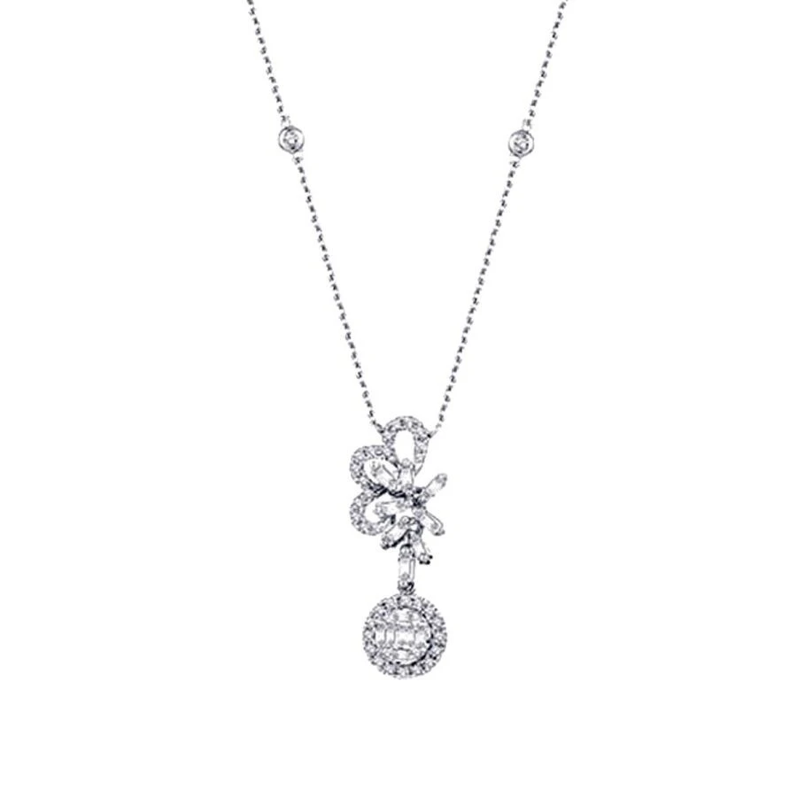 0.53 Karat Pırlanta Baget Kolye - 2