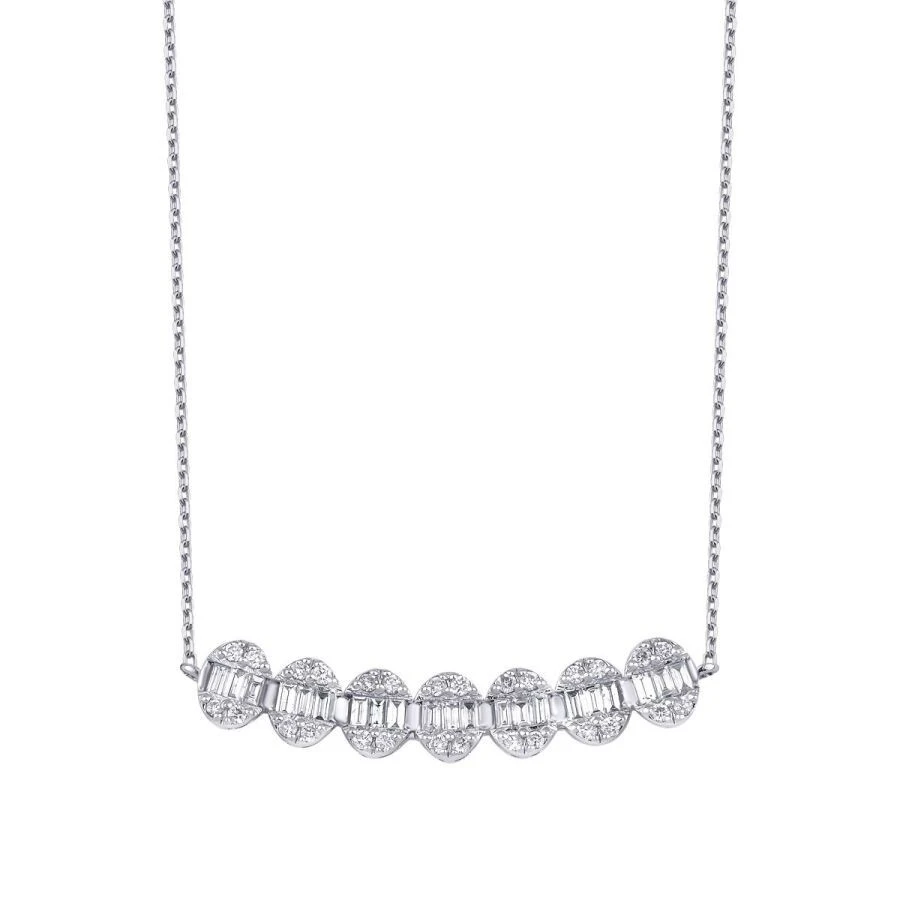 0.54 Karat Pırlanta Baget Kolye - 1