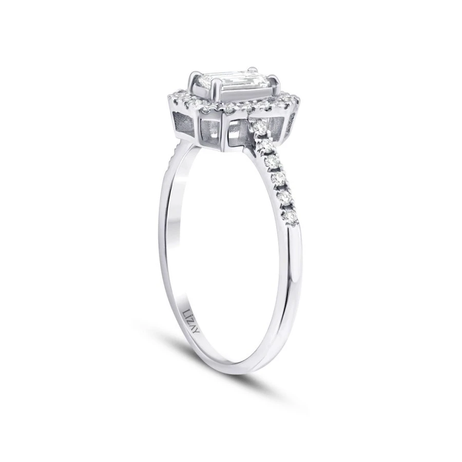 0.54 Karat Pırlanta Emerald Yüzük - 2