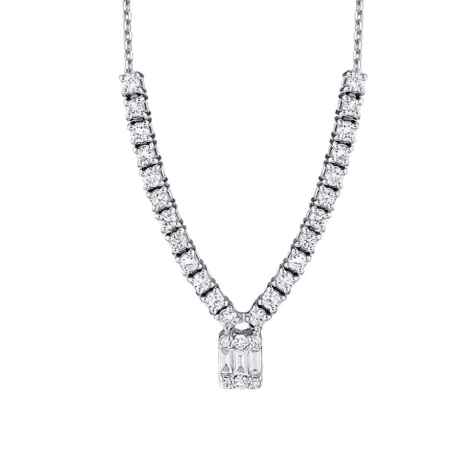 0.56 Karat Pırlanta Baget Kolye - 2