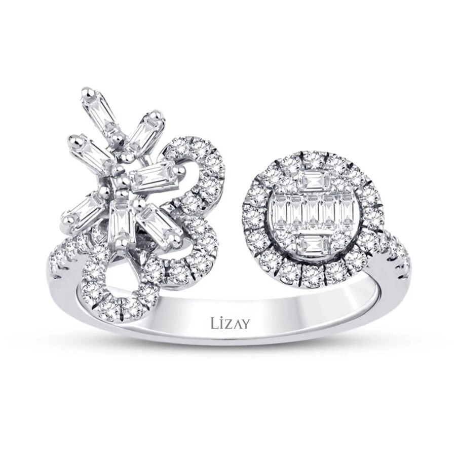 0.57 Karat Pırlanta Baget Yüzük - 1