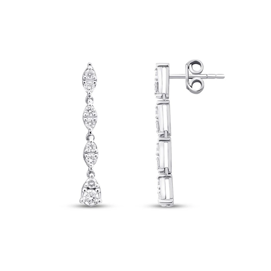 0.57 Karat Pırlanta Trend Küpe - 1