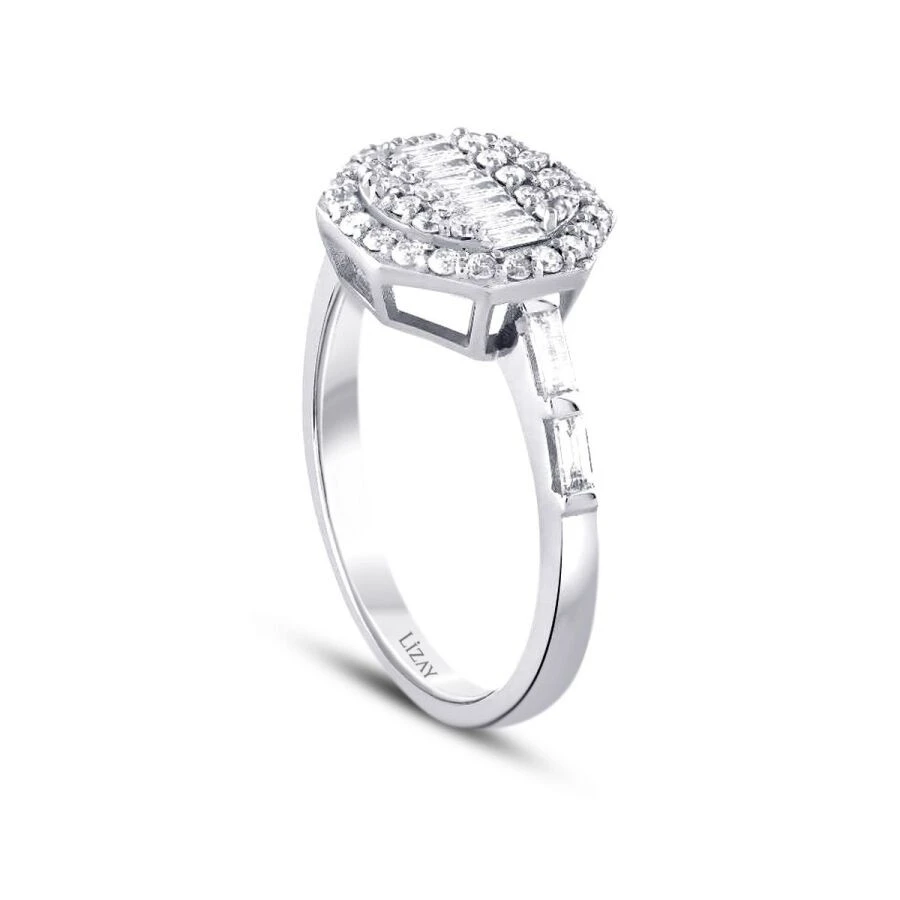 0.58 Karat Pırlanta Baget Yüzük - 2