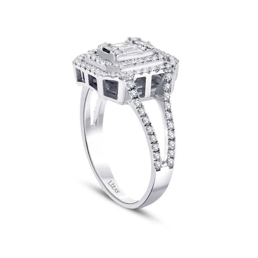 0.59 Karat Pırlanta Baget Yüzük - 2