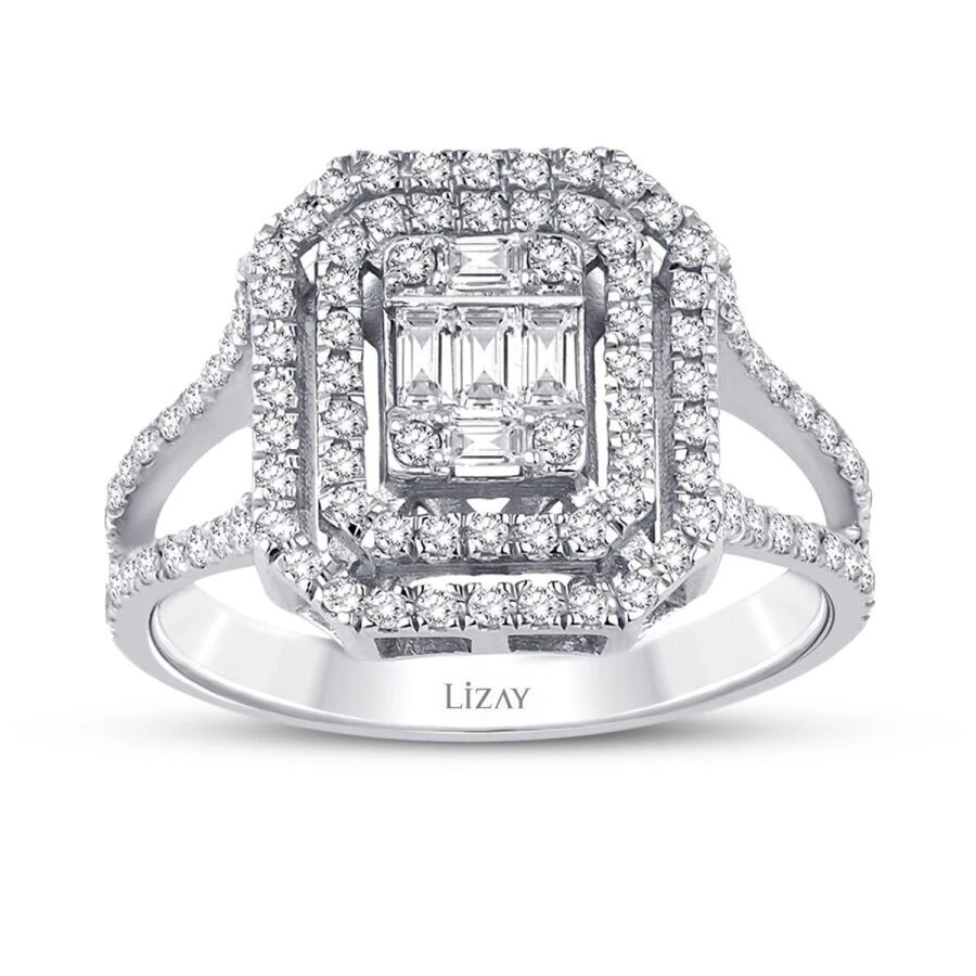 0.59 Karat Pırlanta Baget Yüzük - 1