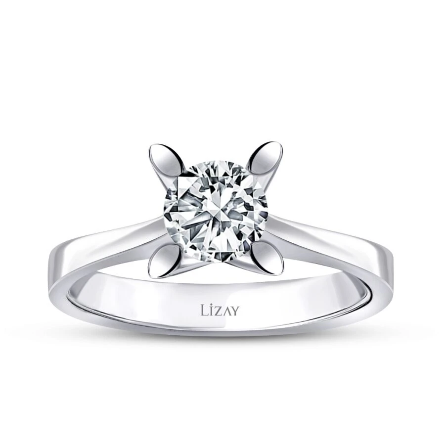 0.60 Karat Pırlanta Tektaş Yüzük - 1