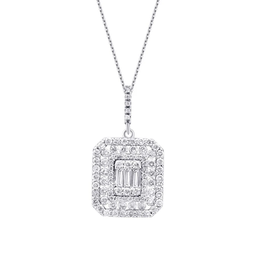 0.61 Karat Pırlanta Baget Kolye - 1