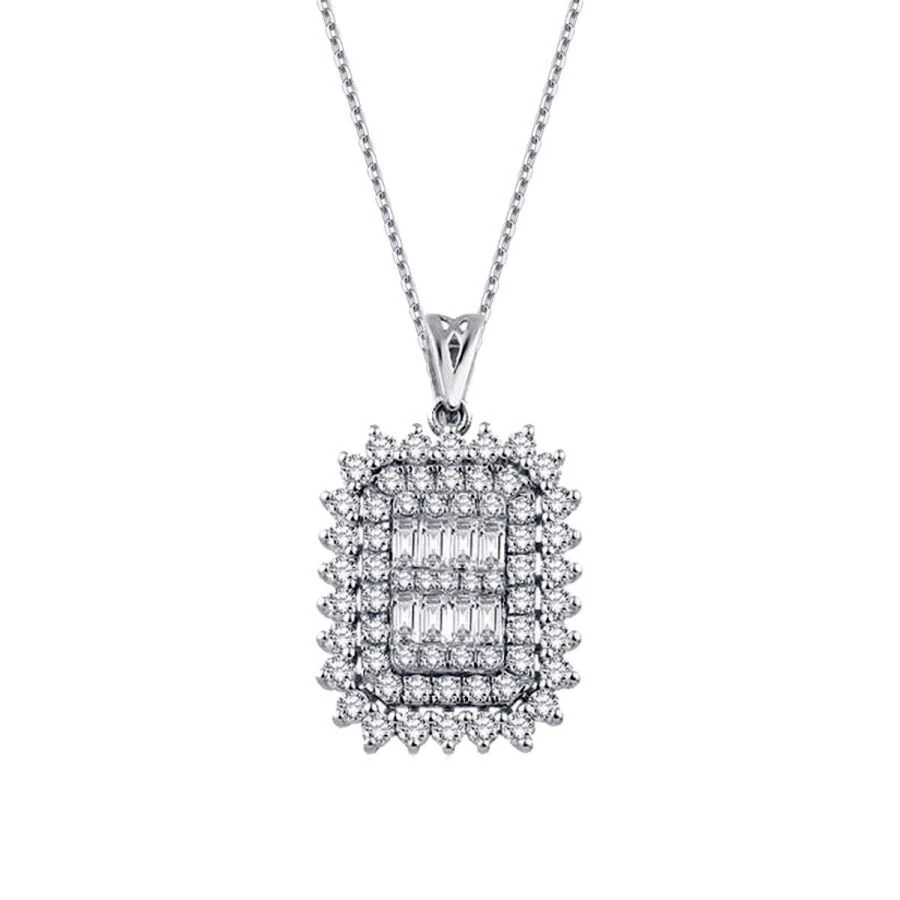 0.63 Karat Pırlanta Baget Kolye - 2