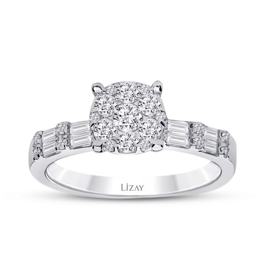 0.69 Karat Pırlanta Baget Yüzük - 1