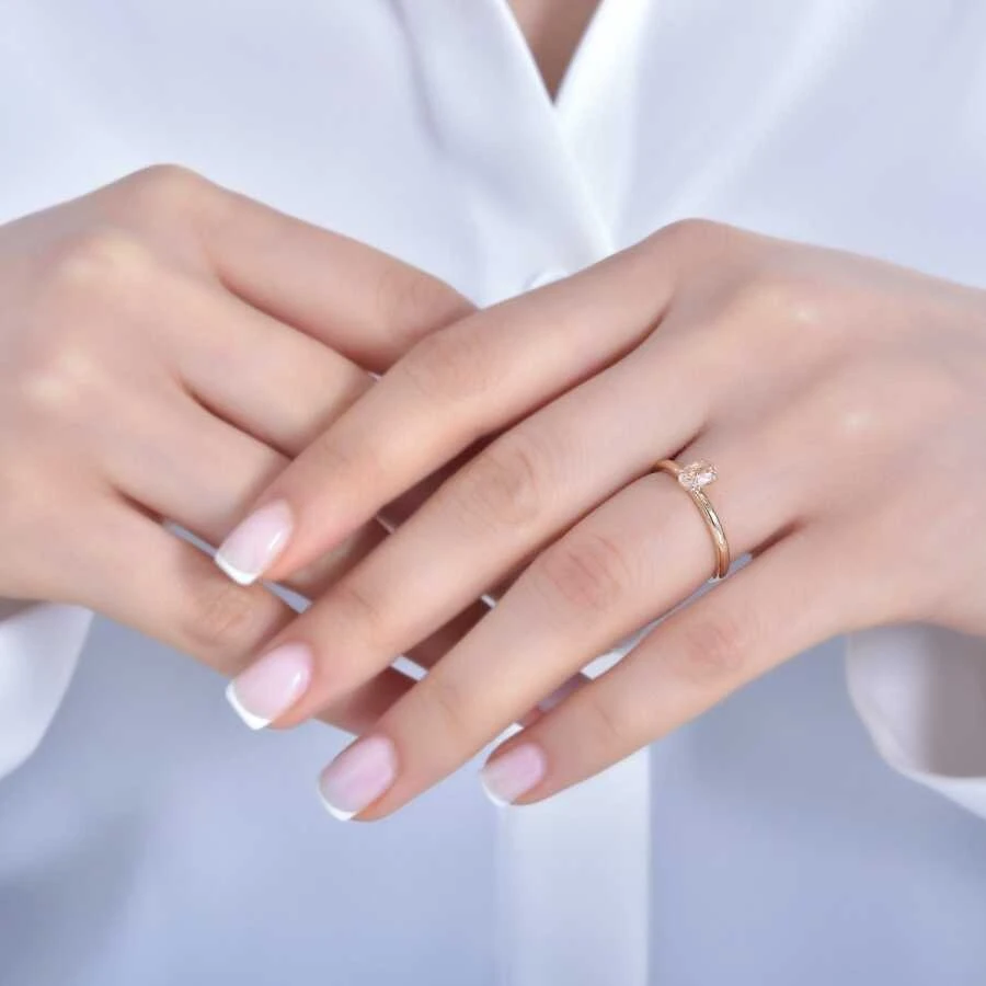 0.65 Karat Morganit Yüzük - 2