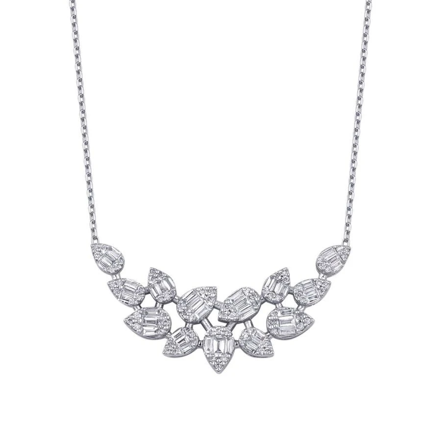 0.65 Karat Pırlanta Baget Kolye - 2