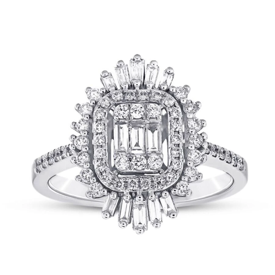 0.67 Karat Pırlanta Baget Yüzük - 1