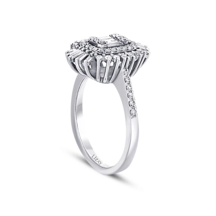 0.67 Karat Pırlanta Baget Yüzük - 2