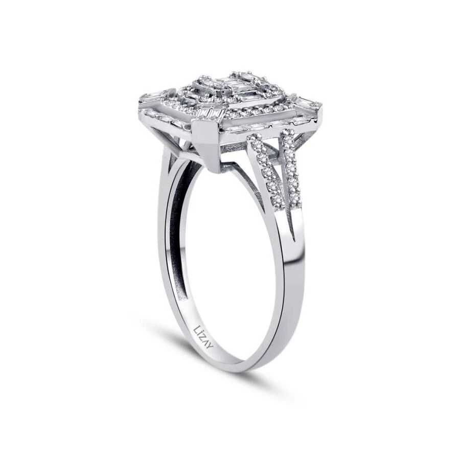 0.67 Karat Pırlanta Baget Yüzük - 2