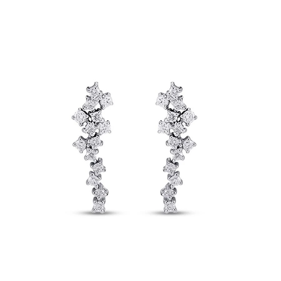 0.67 Karat Pırlanta Trend Küpe - 2