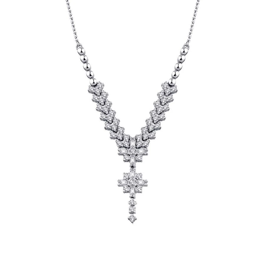 0.69 Karat Pırlanta Baget Kolye - 1