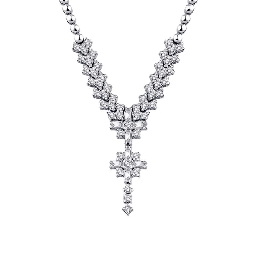 0.69 Karat Pırlanta Baget Kolye - 2