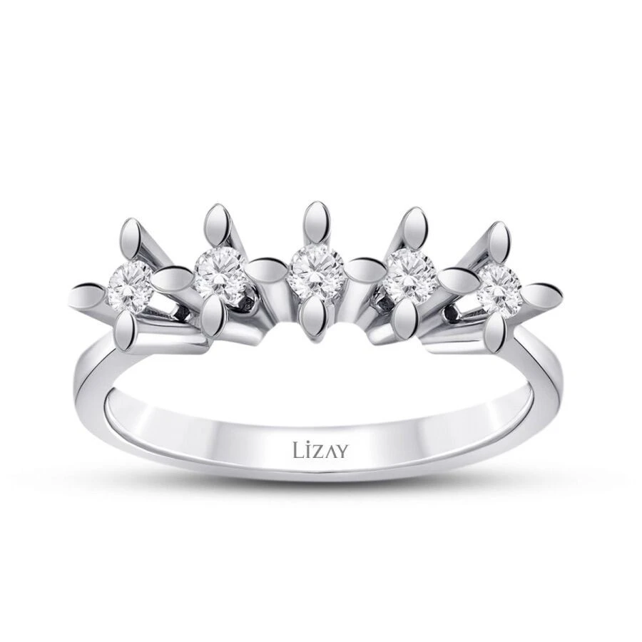 0.70 Karat Pırlanta Beştaş Yüzük - 1