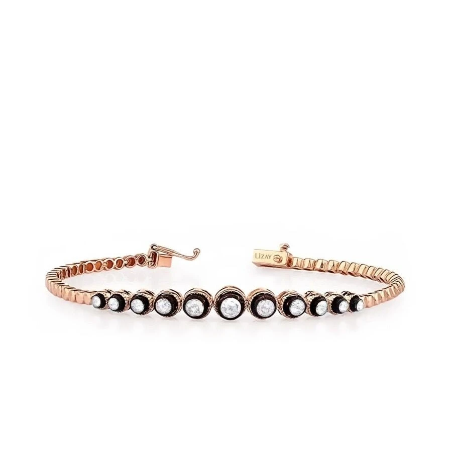 0.71 Karat Elmas Tasarım Bileklik - 1