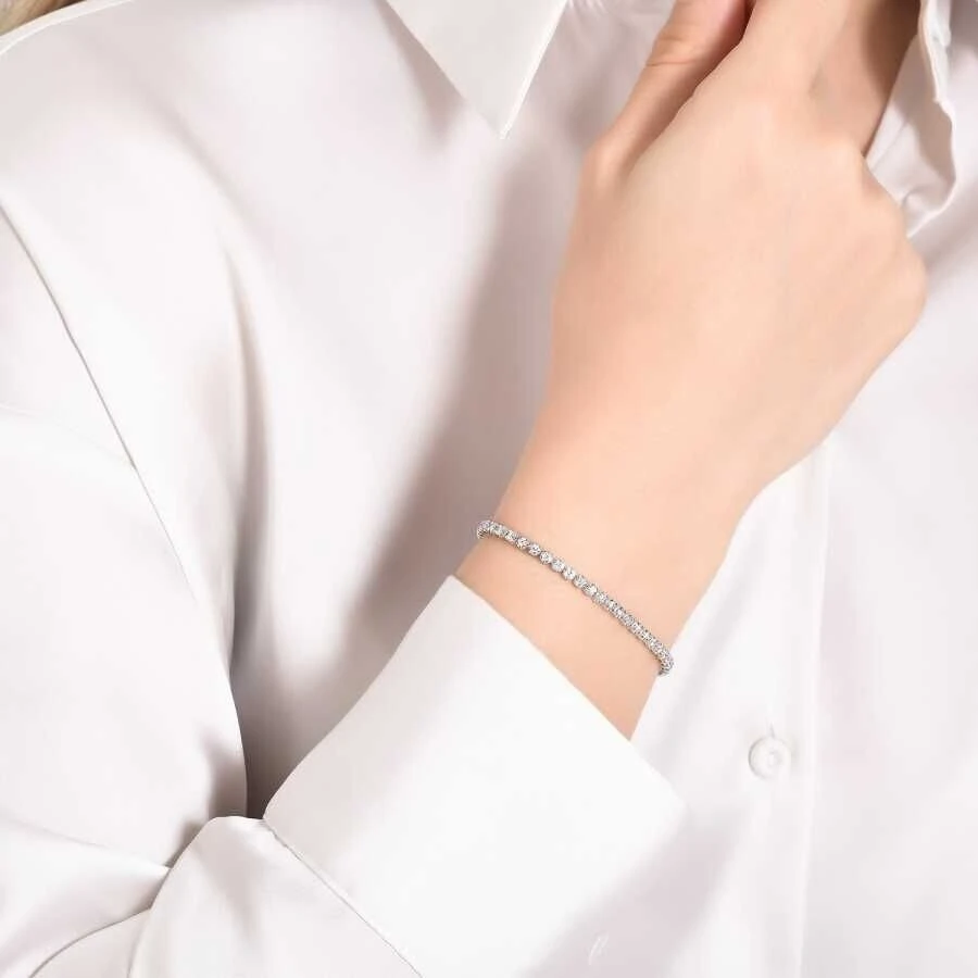 0.71 Karat Pırlanta Su Yolu Bileklik - 3