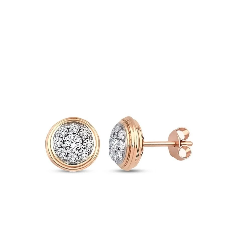 0.72 Karat Pırlanta Trend Küpe - 1