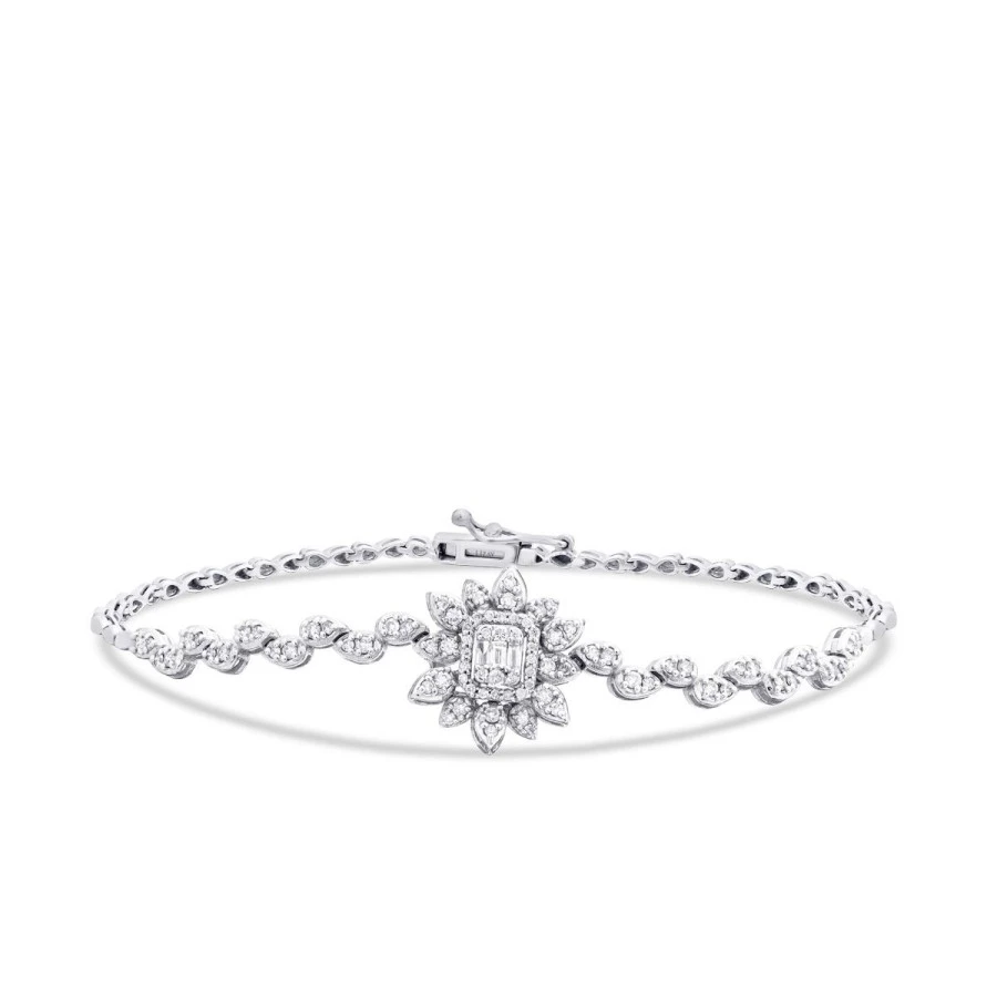 0.73 Karat Pırlanta Baget Bileklik - 1