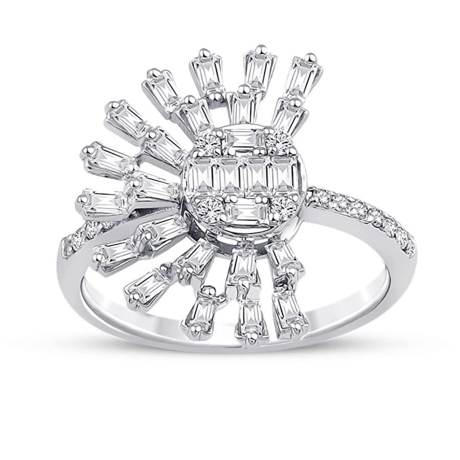 0.79 Karat Pırlanta Baget Trend Yüzük - 1