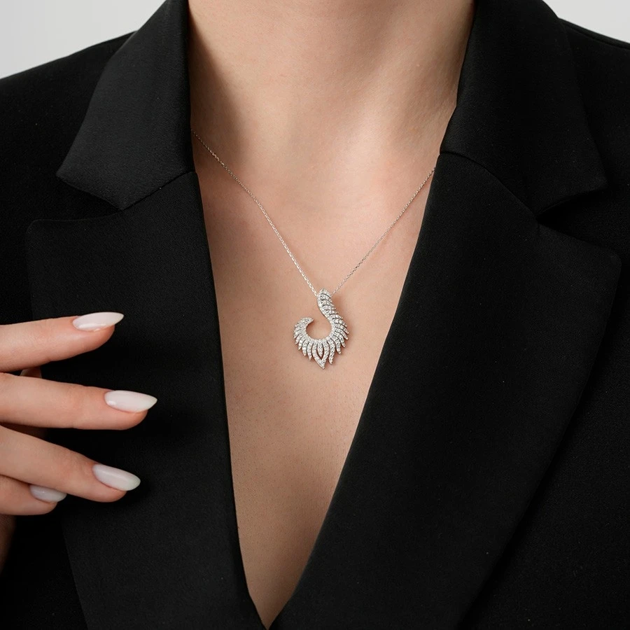 0.79 Karat Pırlanta Trend Kolye - 3