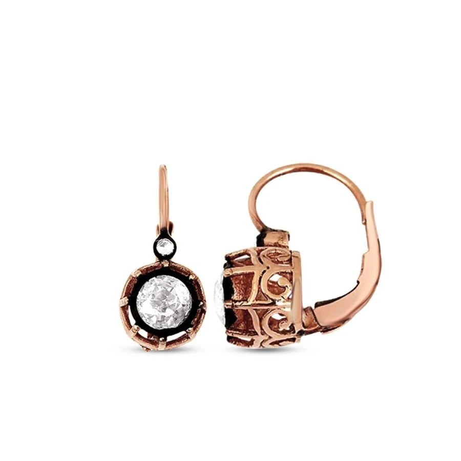 0.83 Karat Elmas Küpe - 1