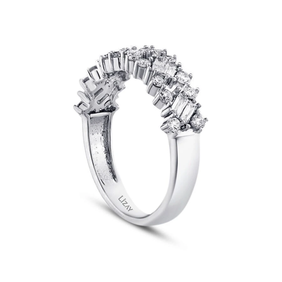 0.83 Karat Pırlanta Baget Yüzük - 2