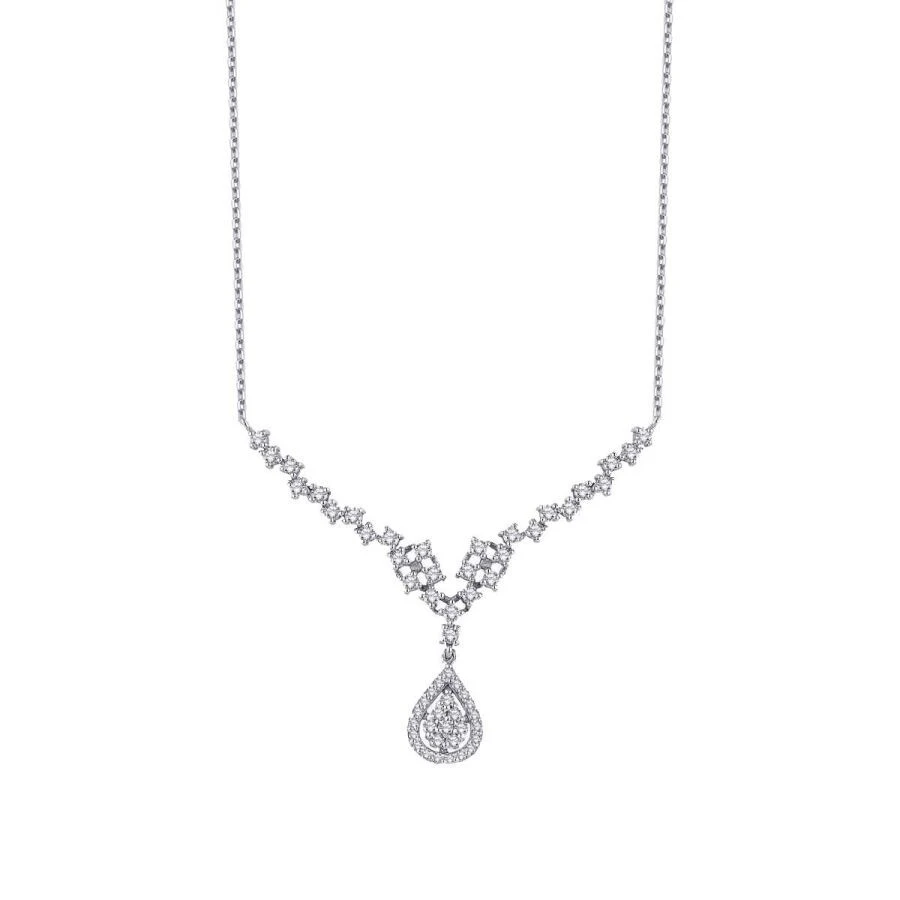 0.85 Karat Pırlanta Damla Kolye - 1