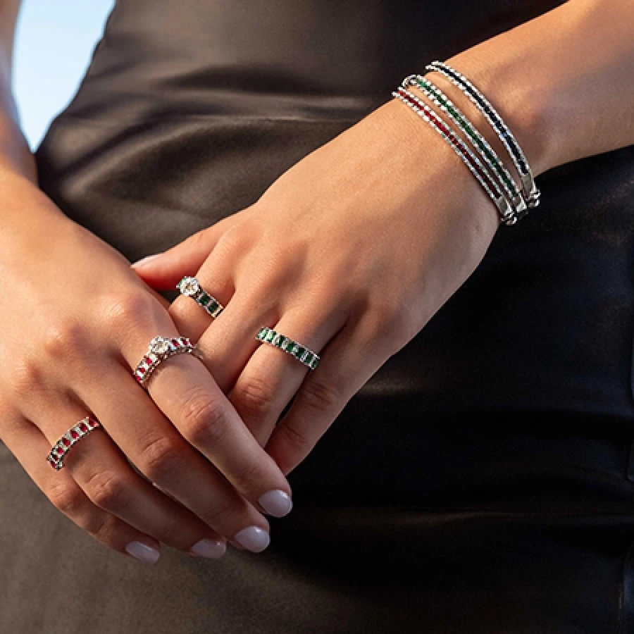 0.86 Karat Pırlanta Zümrüt Yüzük - 4