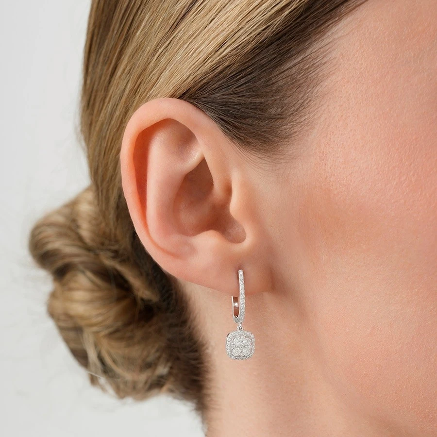 0.87 Karat Pırlanta Trend Küpe - 3