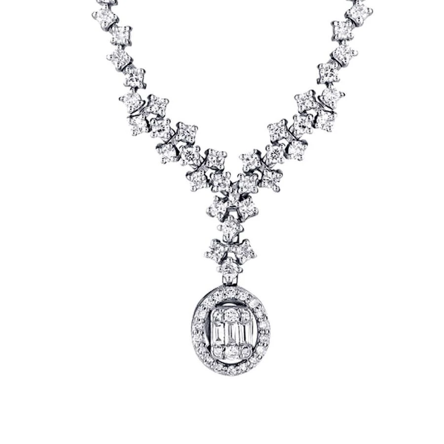 0.90 Karat Pırlanta Baget Kolye - 2