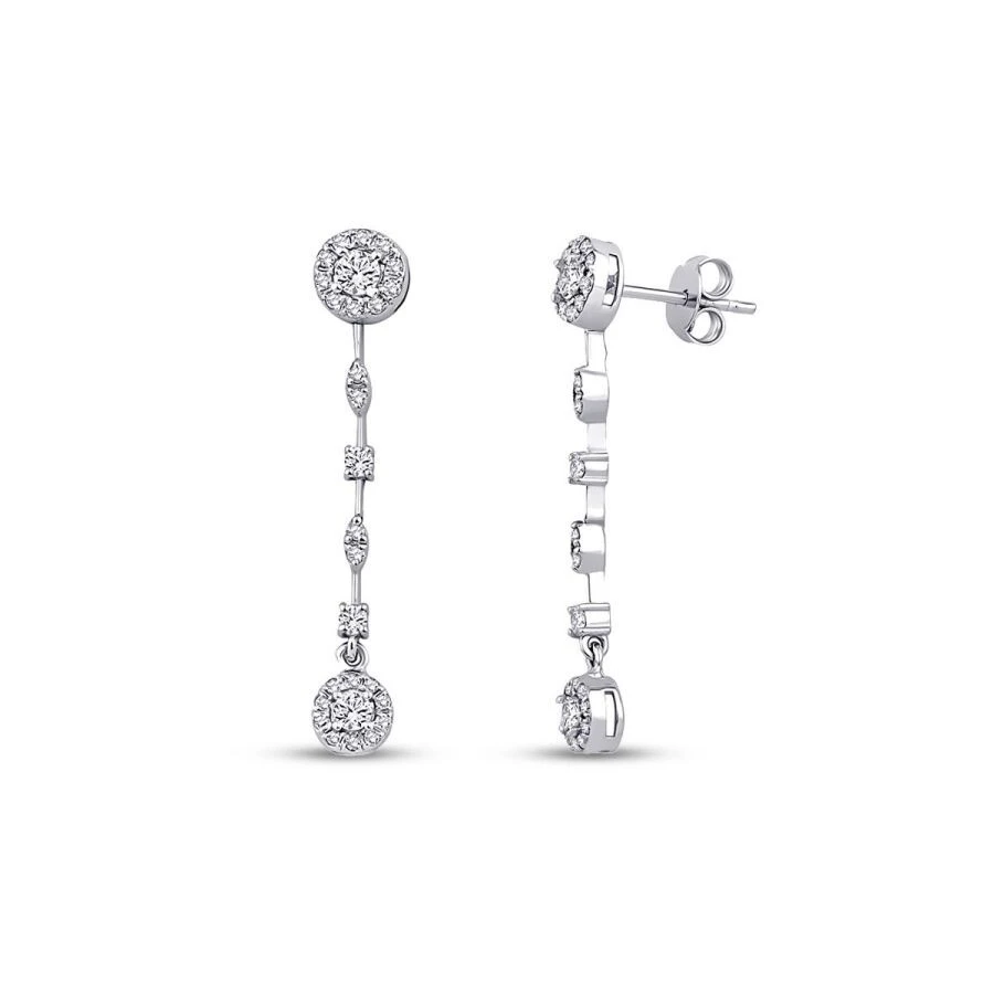 0.90 Karat Pırlanta Trend Küpe - 1