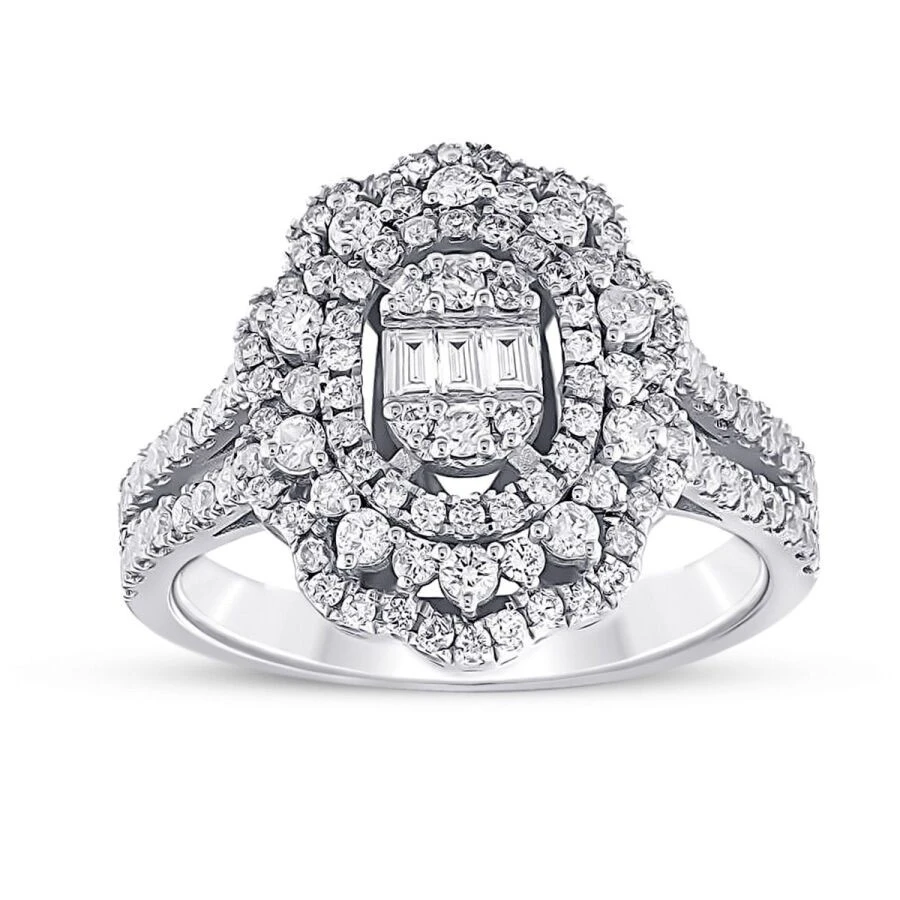 0.92 Karat Pırlanta Baget Yüzük - 1