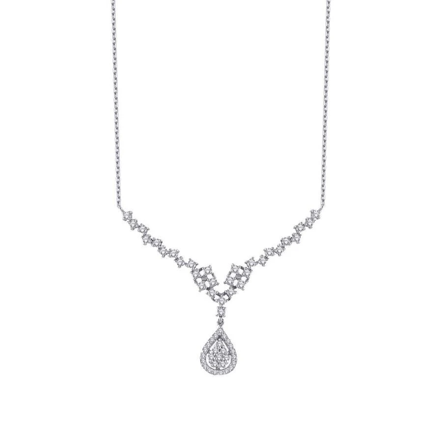 0.95 Karat Pırlanta Damla Kolye - 1