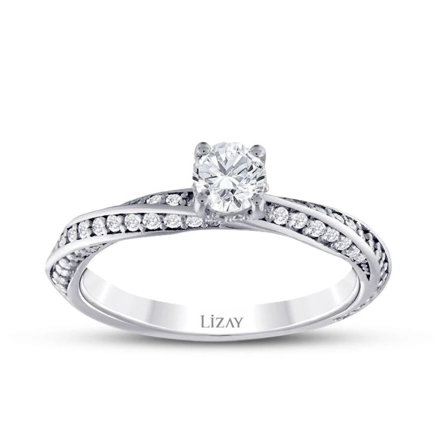 0.98 Karat Pırlanta Tektaş Yüzük - 1