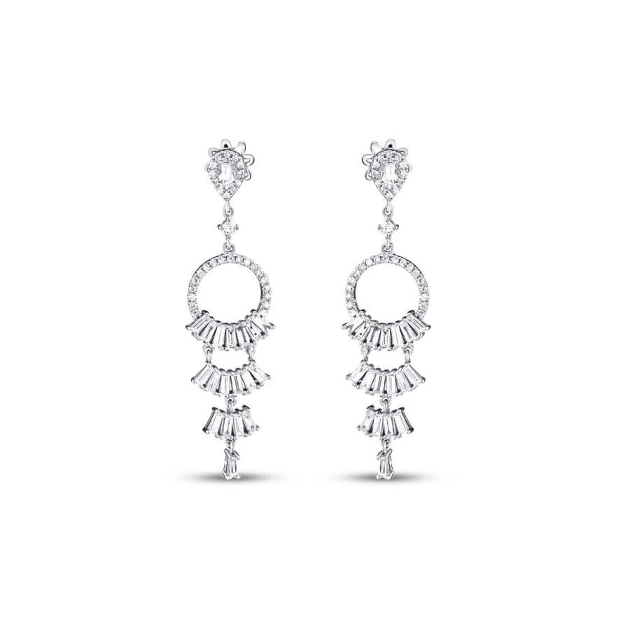 0.99 Karat Pırlanta Baget Küpe - 2