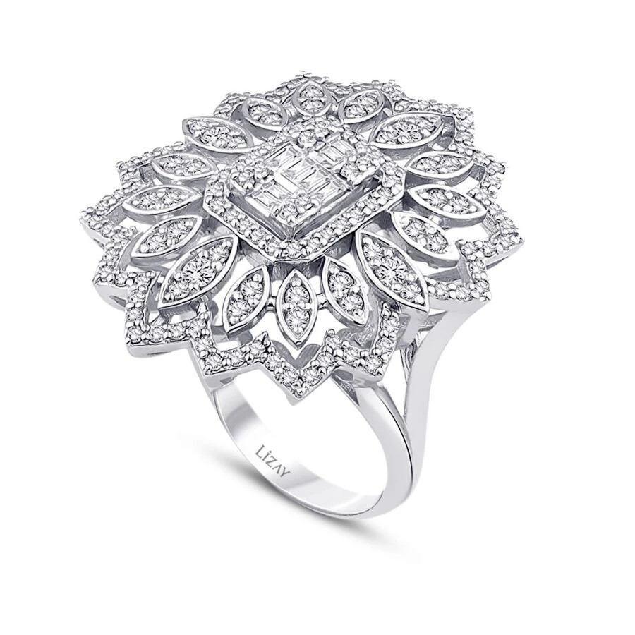 0.99 Karat Pırlanta Baget Yüzük - 2