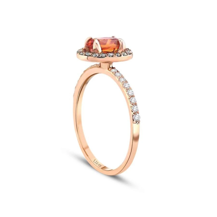 0.99 Karat Pırlanta Sitrin Yüzük - 2