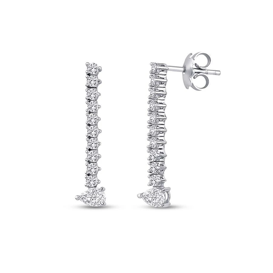 0.99 Karat Pırlanta Trend Küpe - 1