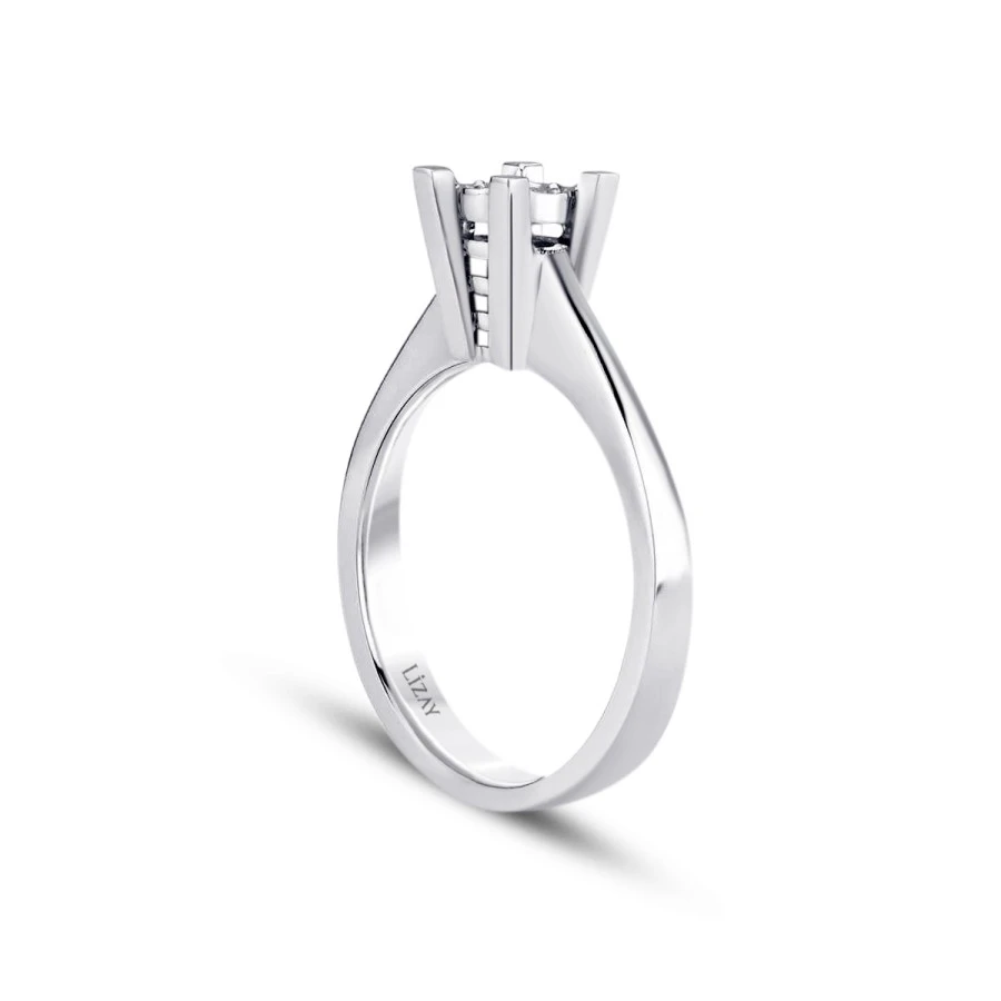 1 Karat Görünümlü Pırlanta Tektaş Yüzük - 2