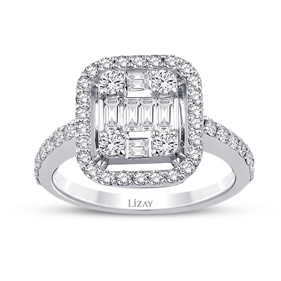 1.01 Karat Pırlanta Baget Yüzük - 1