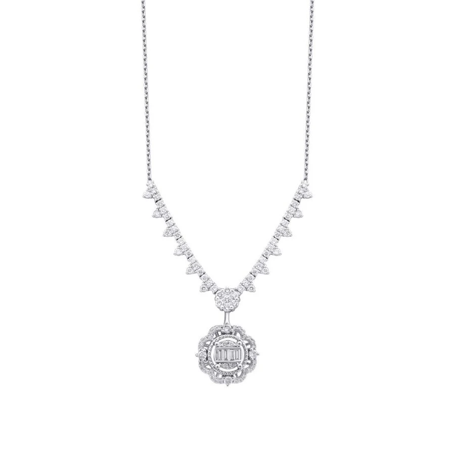 1.03 Karat Pırlanta Baget Gerdanlık - 1