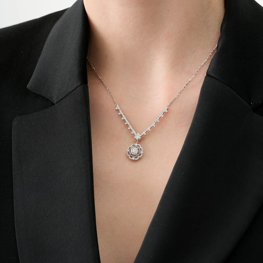 1.03 Karat Pırlanta Baget Gerdanlık - 3