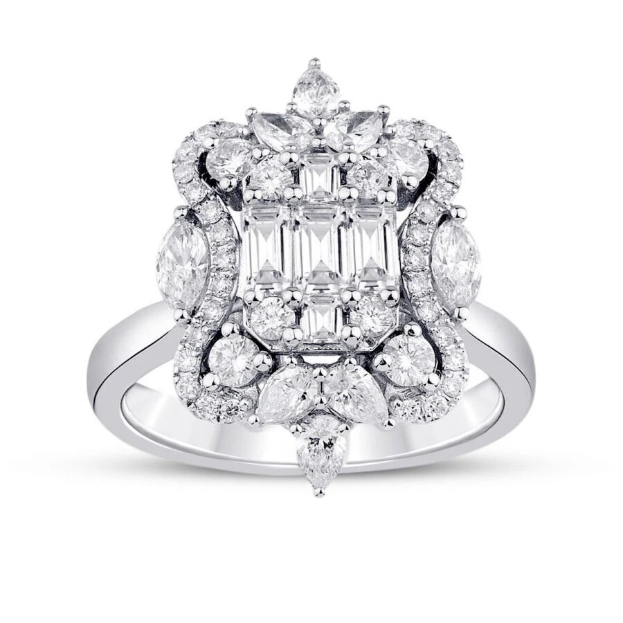 1.03 Karat Pırlanta Baget Yüzük - 1