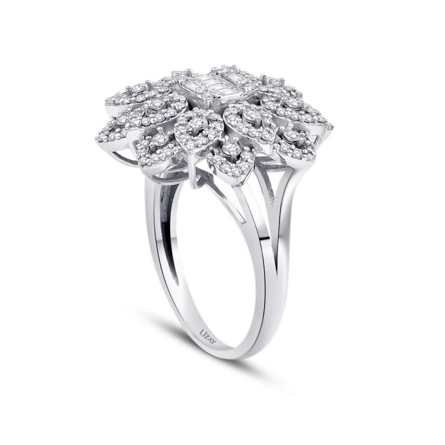 1.04 Karat Pırlanta Baget Yüzük - 2