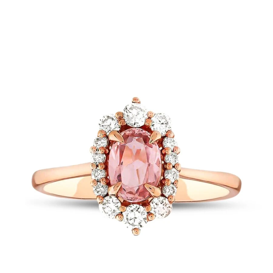 1.06 Karat Pırlanta Morganit Yüzük - 1