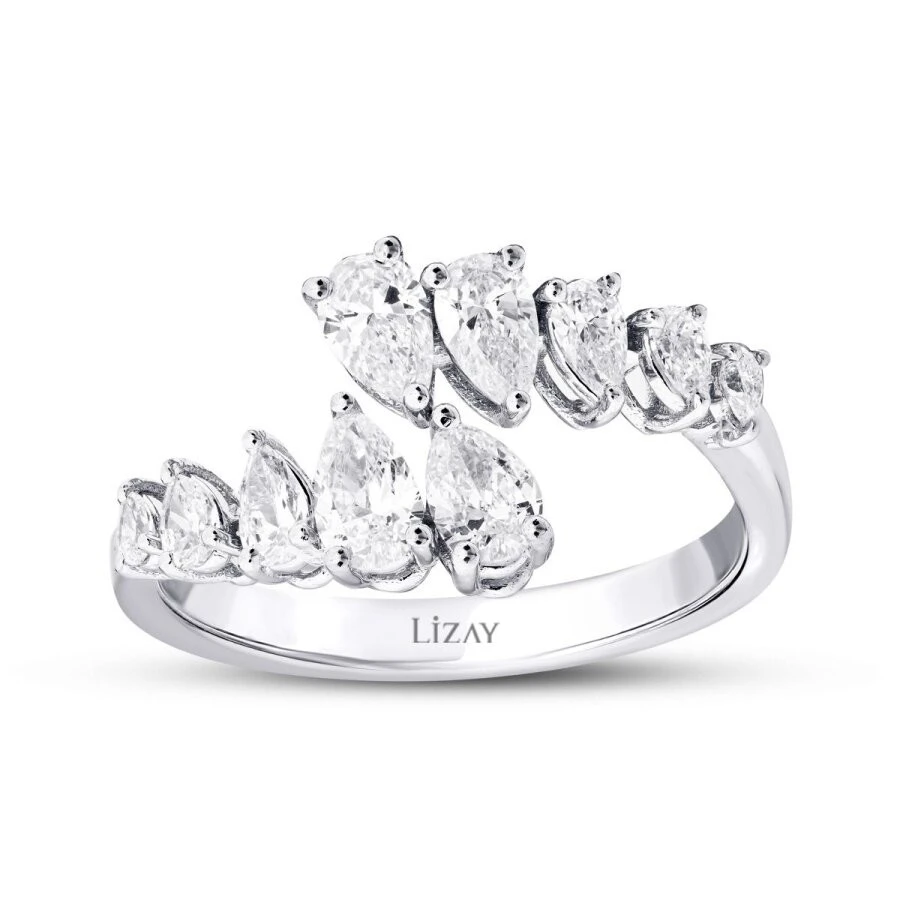 1.08 Karat Pırlanta Damla Yüzük - 1